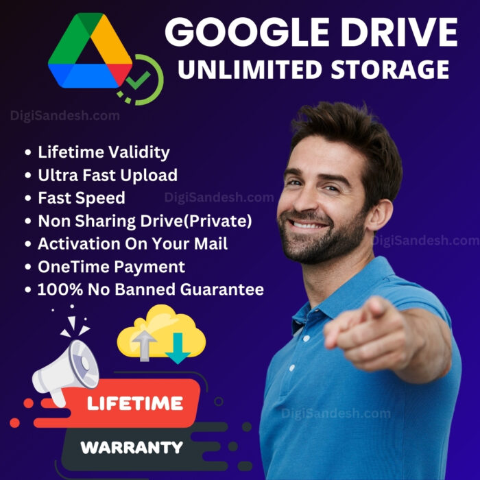 Google Drive Unlimited Storage | Lifetime Access | DigiSandesh