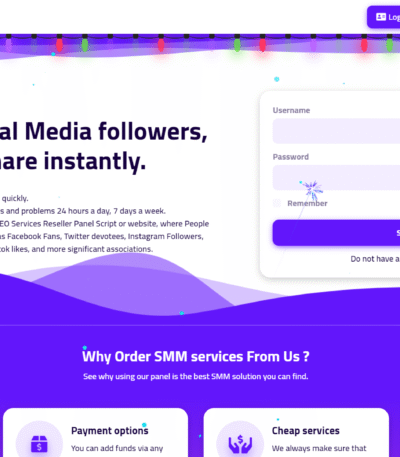 QuickPanel SMM Panel Script Dashboard with Advanced Features