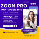 This service allows you to host Zoom Pro meetings for up to 100 participants with a 7-day subscription. The Zoom ID and password will be delivered instantly after purchase. Buy from DigiSandesh.com and enjoy a week of premium Zoom Pro features.